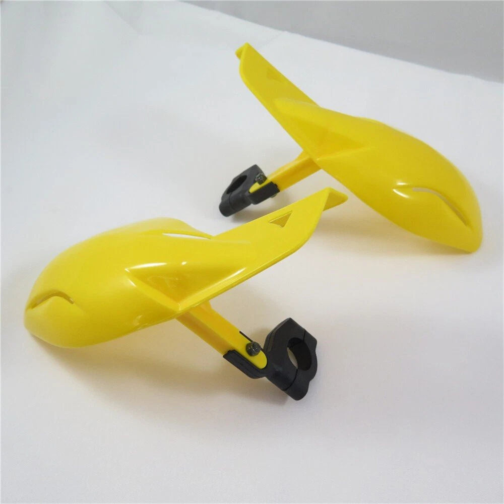 Hand Guards for Dirt Bike ATV Motocross (Fits 7/8" Bars) - Yellow Plastic