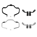 Mustache Engine Guard Crash Bar Footpegs Clamps for Harley Softail (2000-2017)