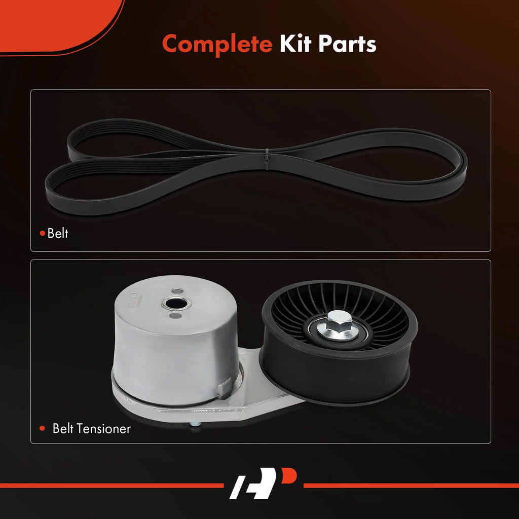 2X Serpentine Belt Drive Component Kit for Ford F-150 F-250 F-350 (1980–2023)