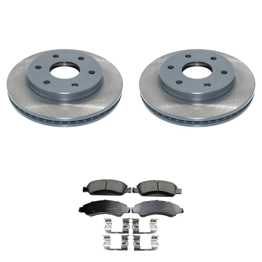 Front Rotors & Akebono ProACT Ceramic Brake Pads Kit for Sierra 1500 (2014–2020)