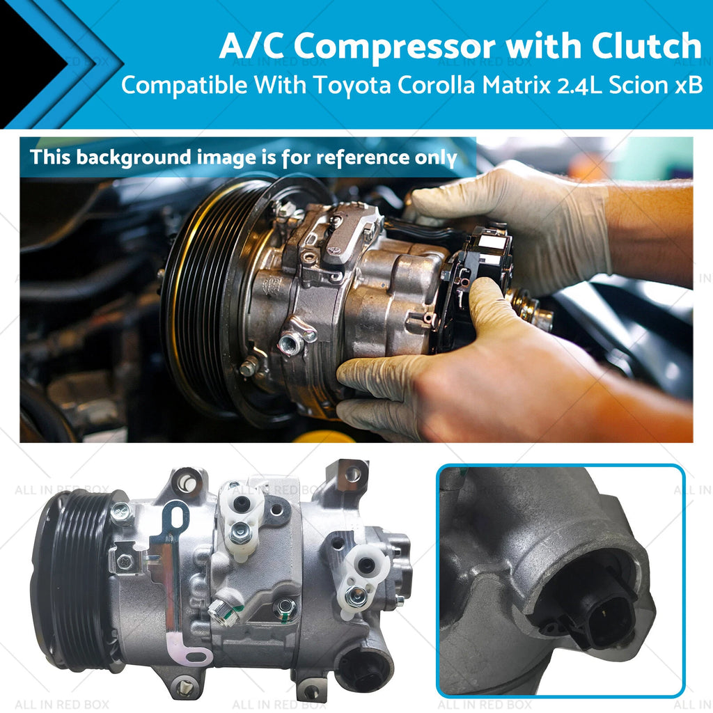 A/C Compressor with Clutch for Toyota Corolla Matrix 2.4L (2009–2013)