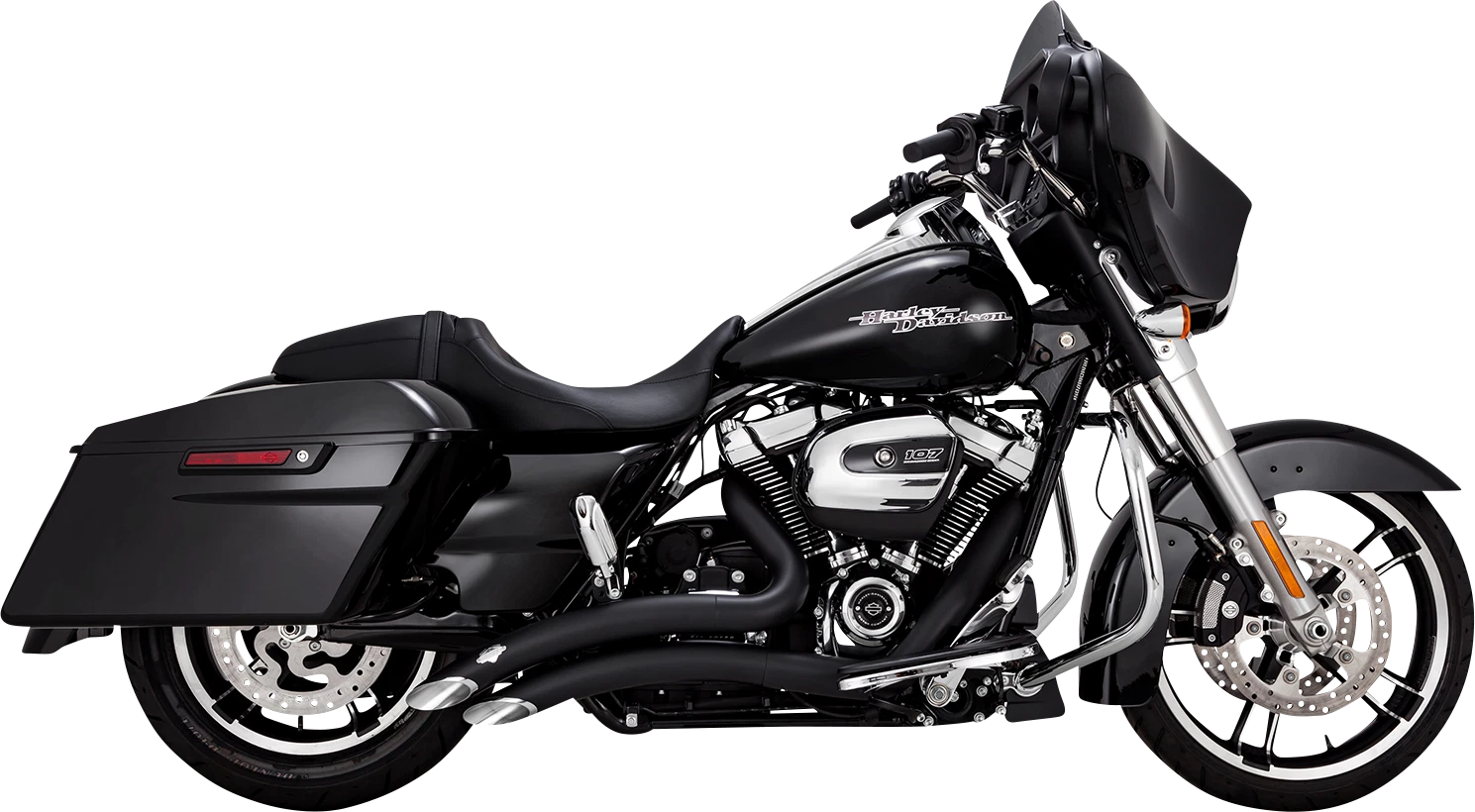Vance & Hines Big Radius Black Exhaust for Harley FLHX FLTR FLHR FLHT CVO (2017–2025)