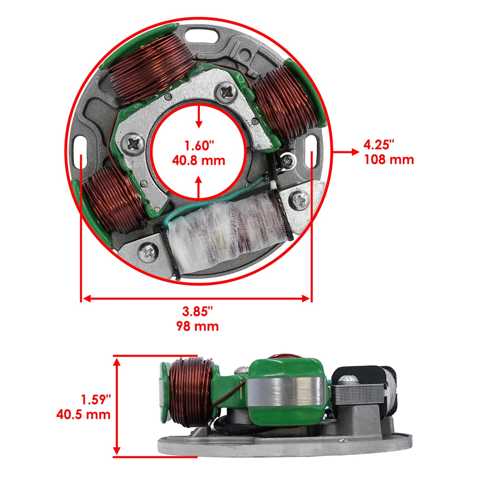 Stator for Sea-Doo GTS 580 587 (1992–1994) 4-Wires Magneto