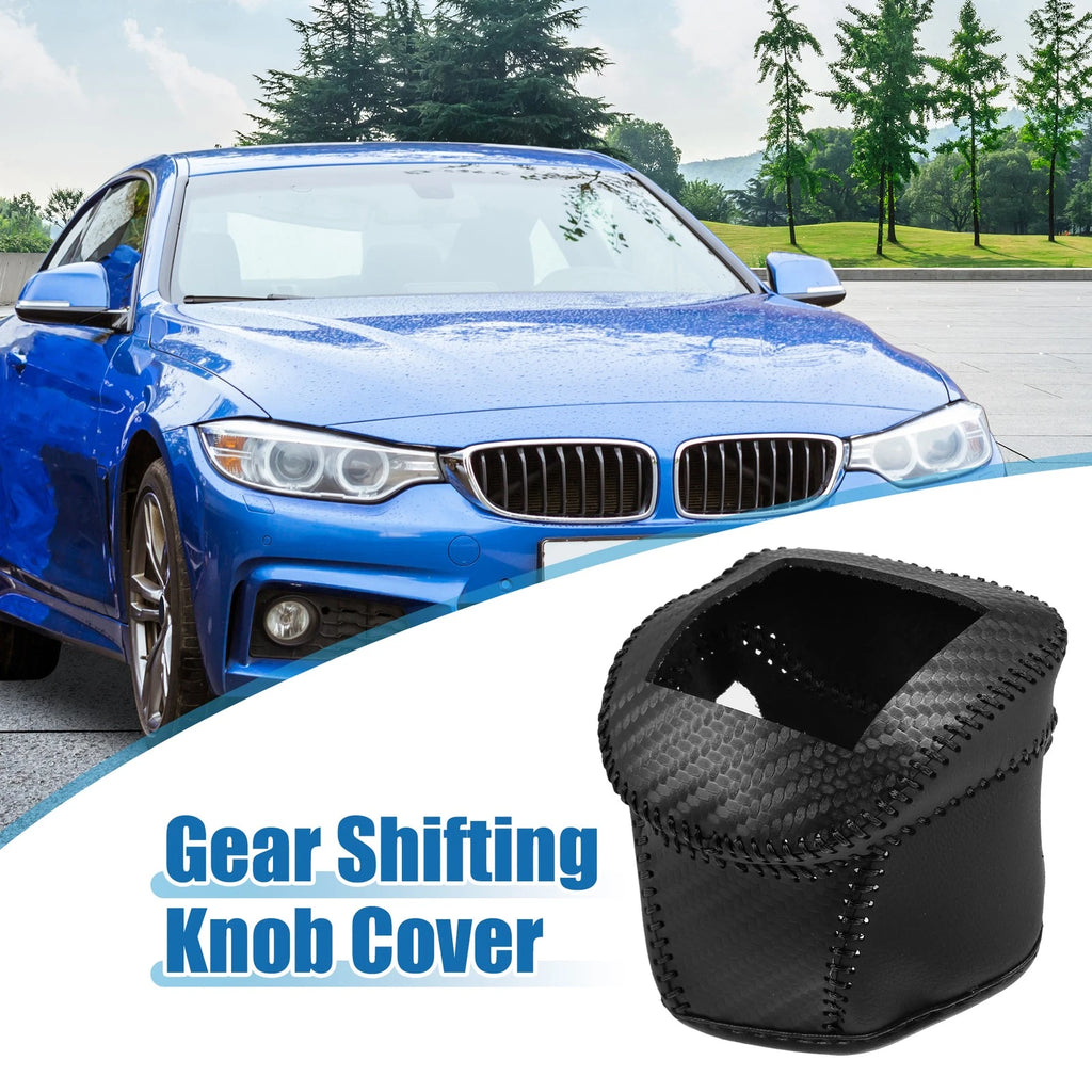 Gear Shifting Knob Cover Trim for Nissan Rogue (2021–2023) PU Leather Black