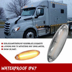 5X Clear Amber LED Roof Clearance Marker Lights for Freightliner Cascadia (2008–2023)