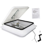 14" RV Trailer Roof Vent with 12V Fan and White Lid Interior Garnish