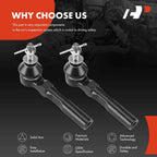 2X Front Outer Tie Rod End for Chevy Malibu (1997-2003) Buick Terraza (2005-2007)