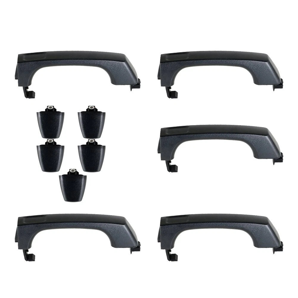 Door Handle Set for Hummer H3 H3T (2006-2010) Black Exterior