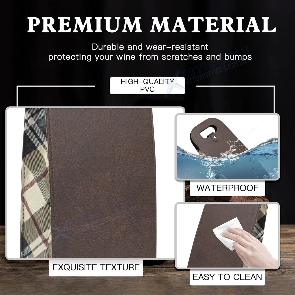 Brown Wine Carrier Bag for Double Bottle Protection Tote (2010-2010)