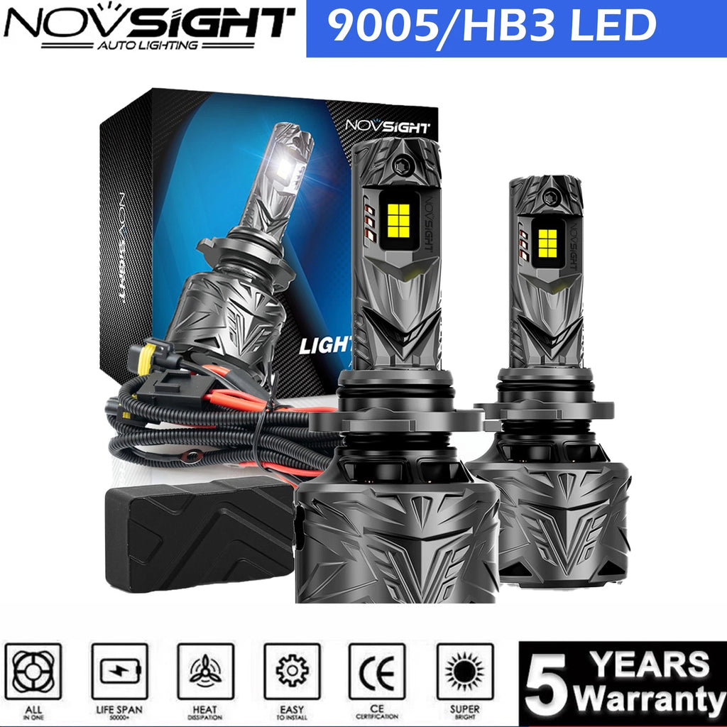 9005 HB3 LED Headlight Bulb Kit for High Beam (250W, 60000LM, 6500K)