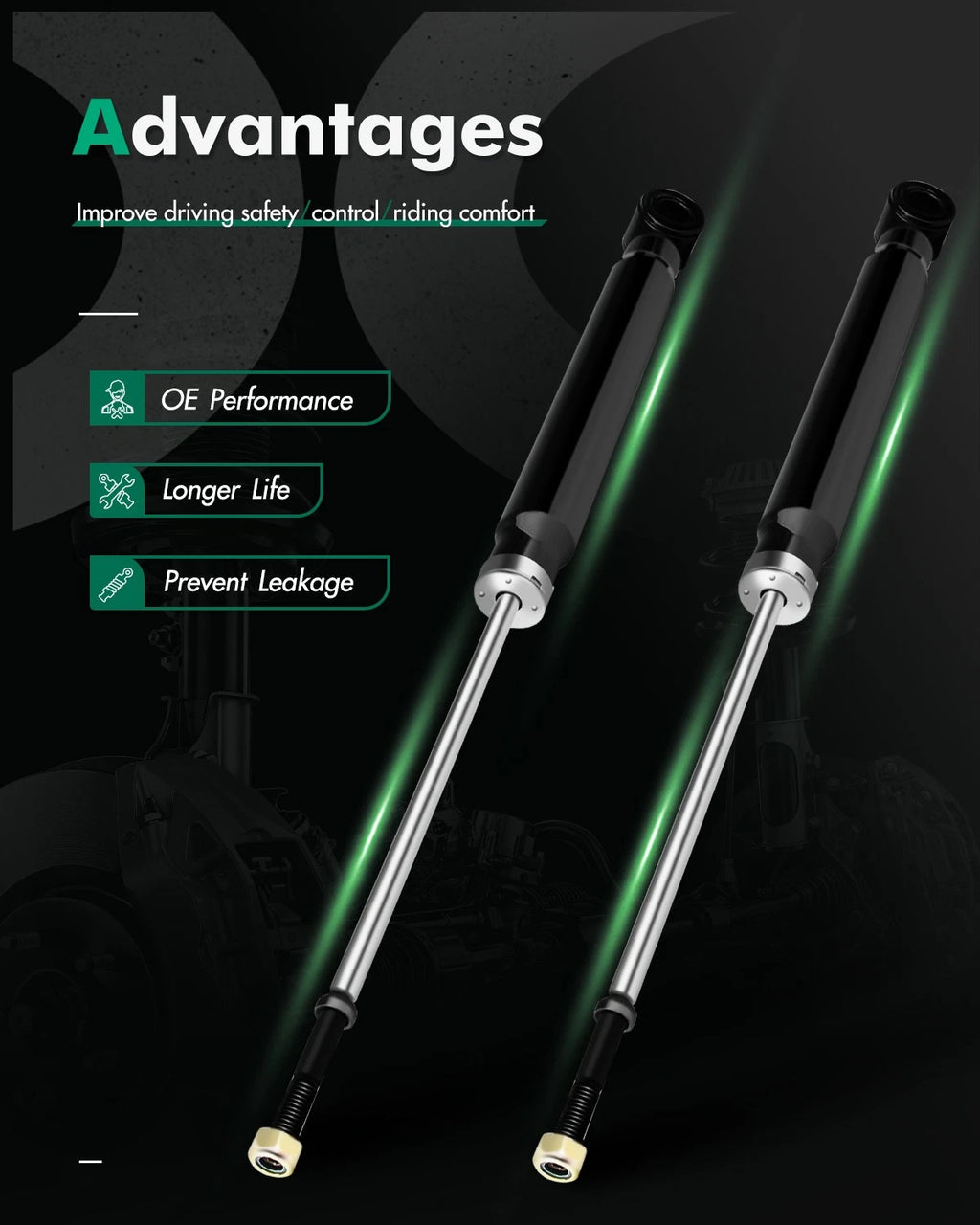 Rear Shock Absorbers for Toyota Sienna (2004–2020) Left Right