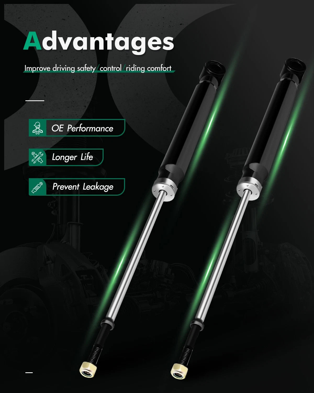 Rear Shock Absorbers for Toyota Sienna (2004–2020) Left Right