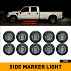 Smoked LED Bullet Side Marker Lights for Pickup Truck Trailer (3/4")