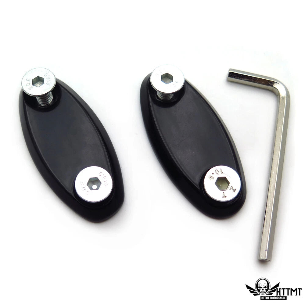 Black Mirror Block Off Base Plates for Honda CBR 600 F4 F4i 900 RR 929 954 1000R