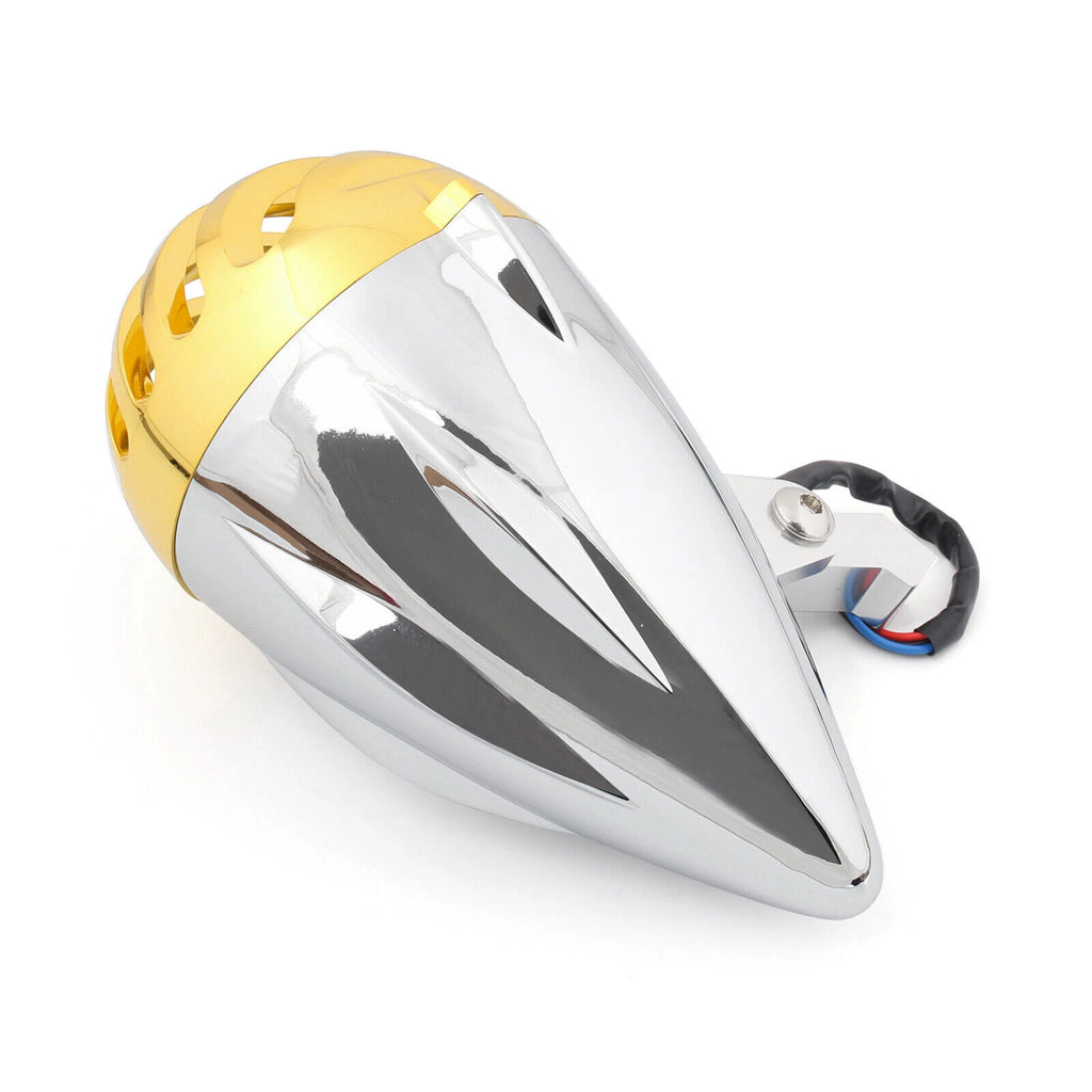 5.5" Motorcycle Bullet Headlight Lamp Chrome for Choppers Cruisers Bobbers