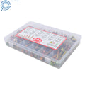Set of 245 Heavy Duty Flanged Bolts and Nuts Kit for Metric Applications