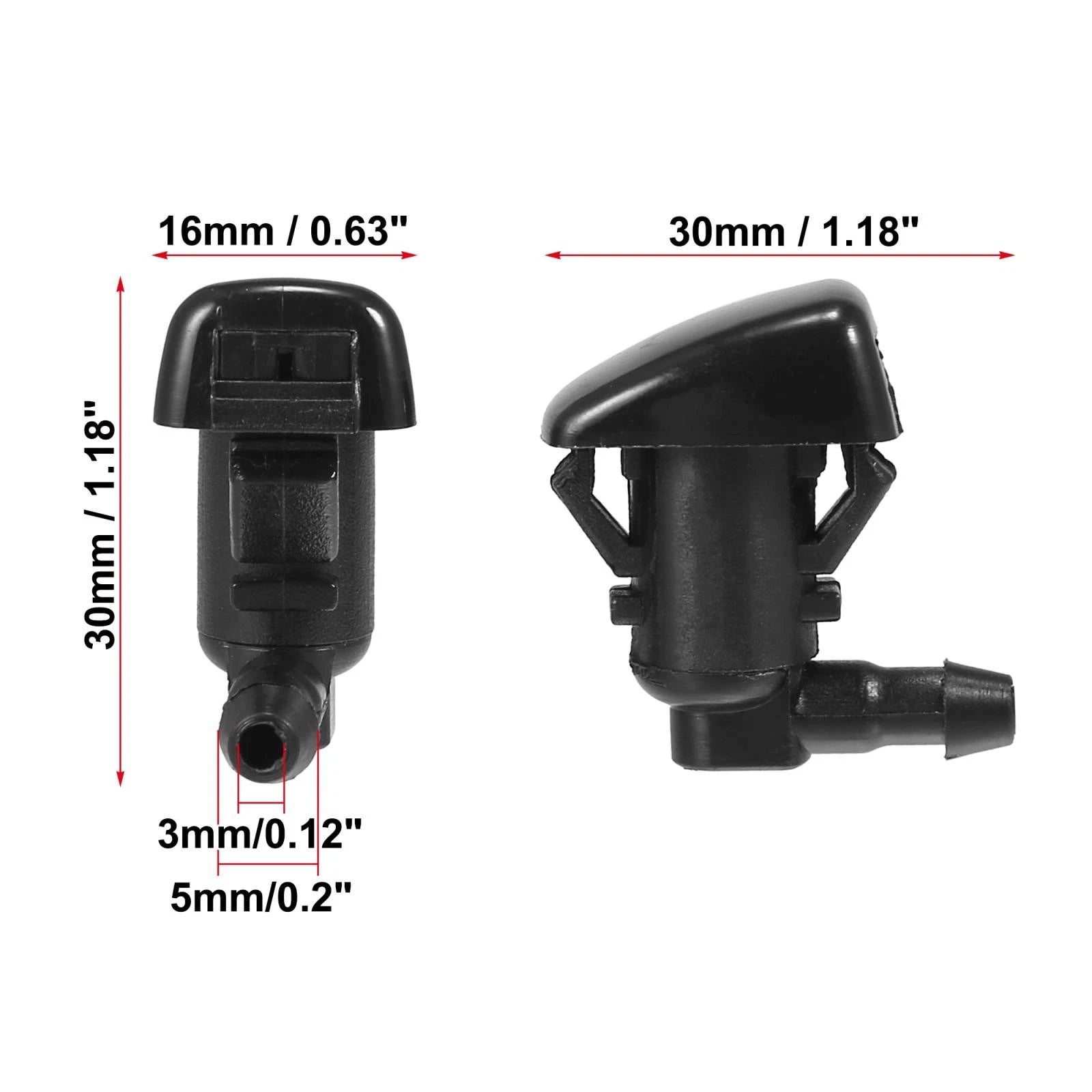 4X Front Windshield Washer Nozzles for Ford F250 F350 F450 F550 (2011–2016) BC3Z-17603-A