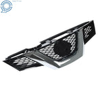 Front Bumper Upper Grille Glossy Black Mesh w/Chrome for Nissan Rogue (2014–2015)