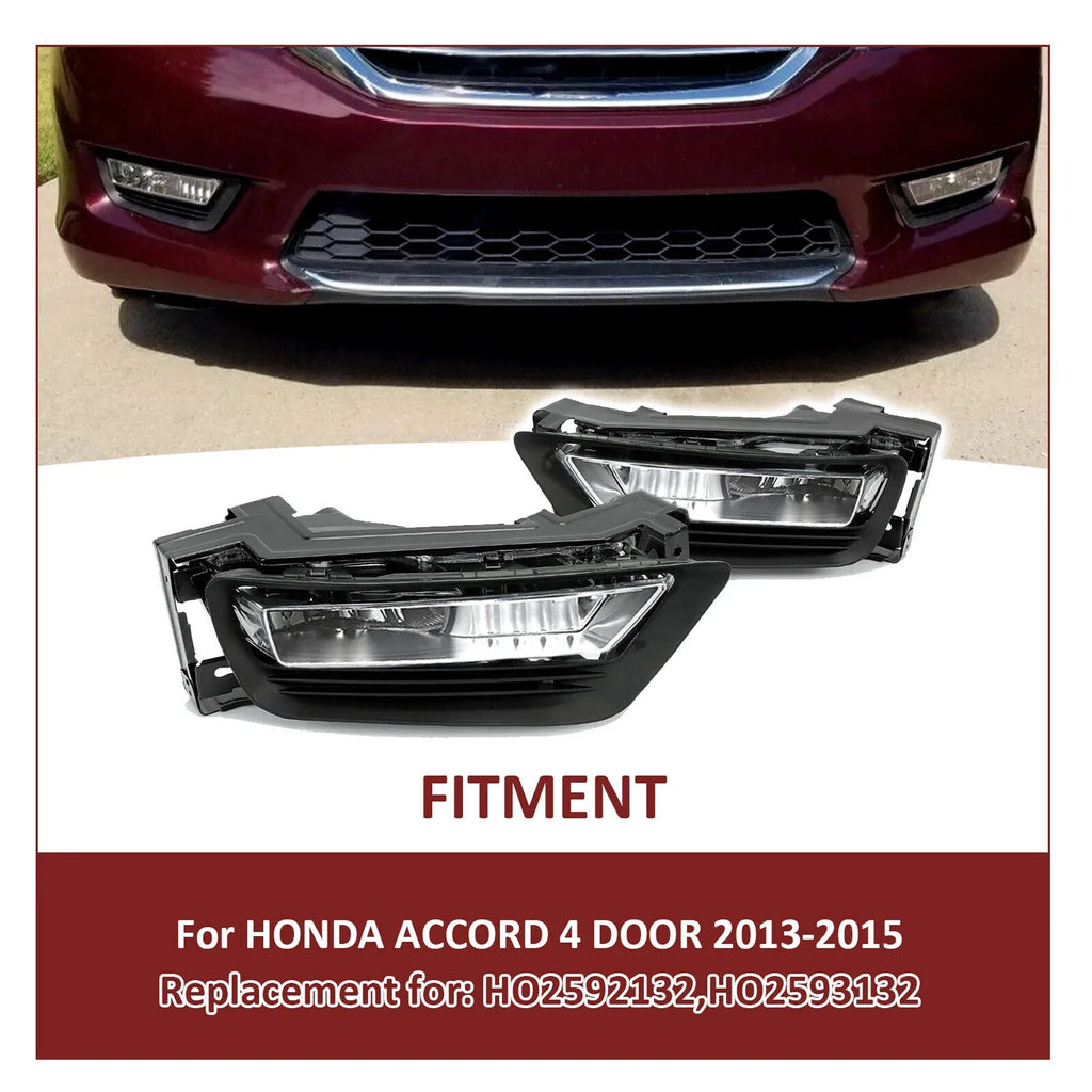 Set of 2 Front Bumper Fog Lights for Honda Accord (2013–2015)