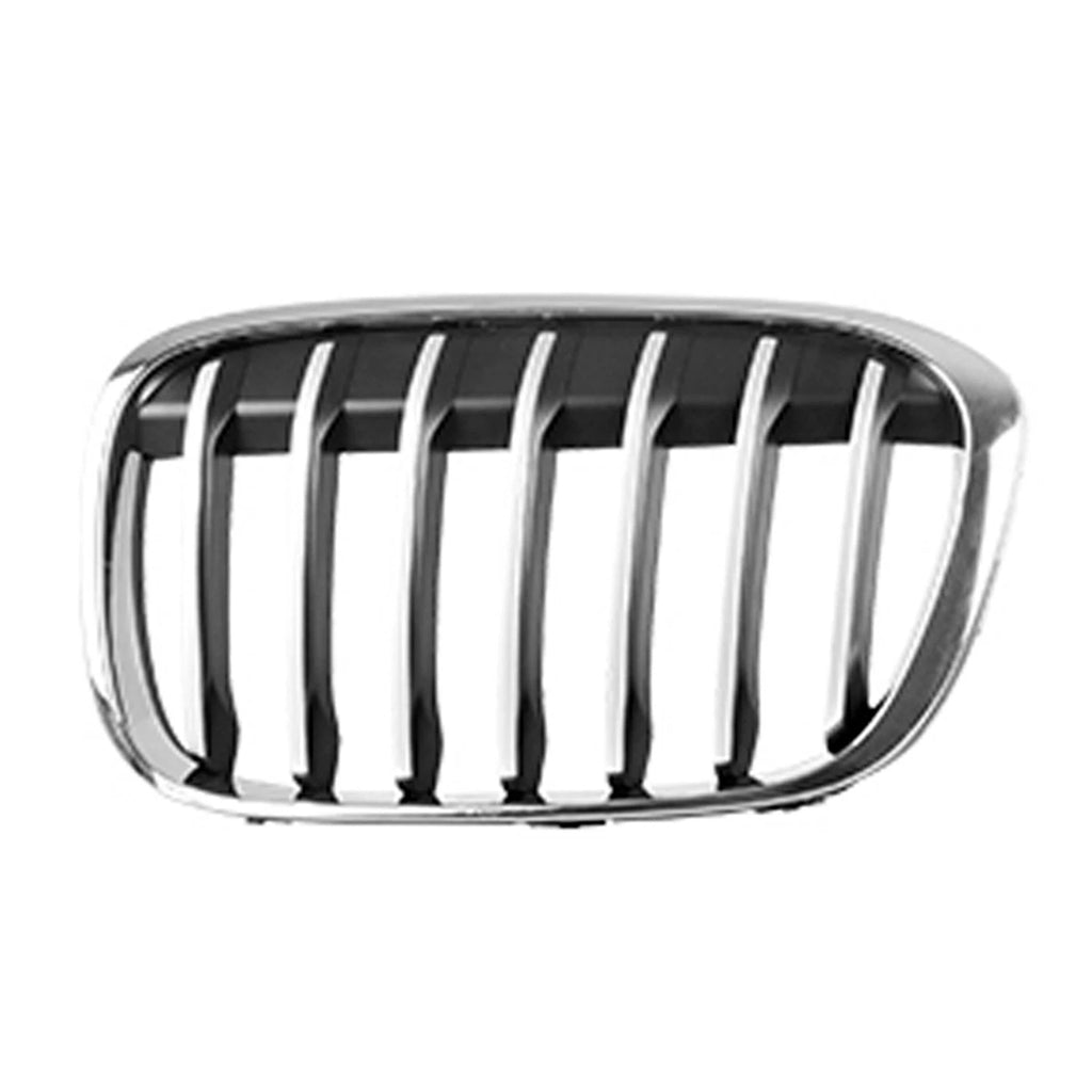 Replacement Silver Chrome/Painted ABS Plastic Driver Side Grille