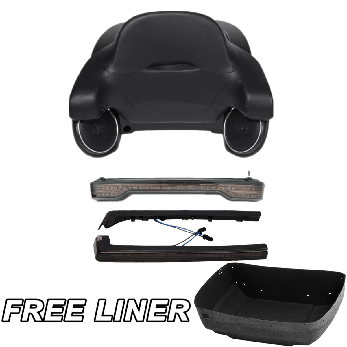 Trunk Pad Tail Side Light Speaker for Harley Touring Road Glide (2014–2023)