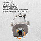 Starter Motor for Yamaha Rhino 450 YXR450F (2006–2009) / 660 YXR660F (2004–2007)