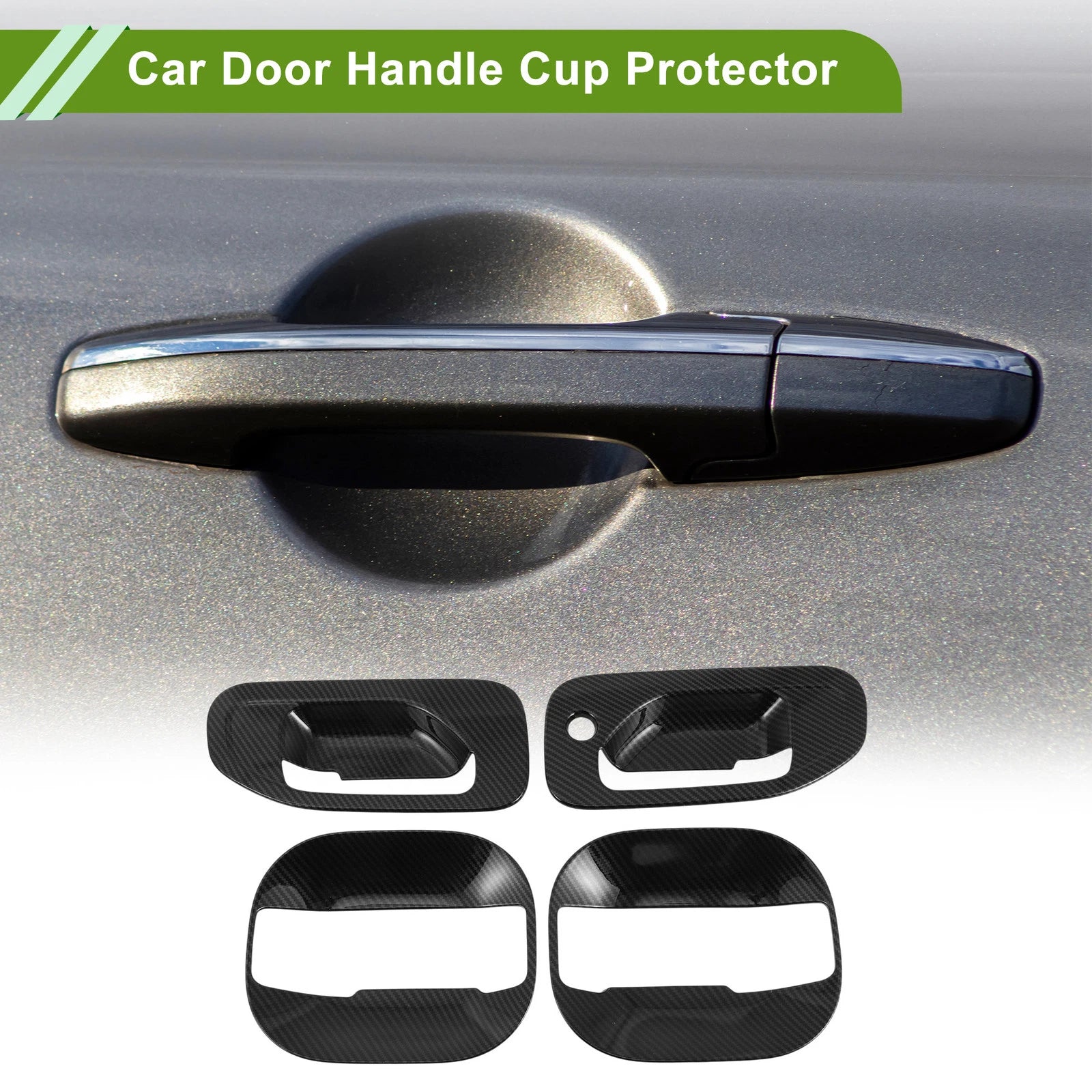 Set of 4 Carbon Fiber Door Handle Cup Protectors for Nissan NV200 (2013–2020)