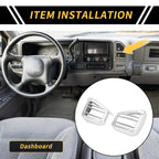 1 Pair Dashboard Side Air Vent AC Outlet Cover Trim for Toyota Tundra (2022–2024)
