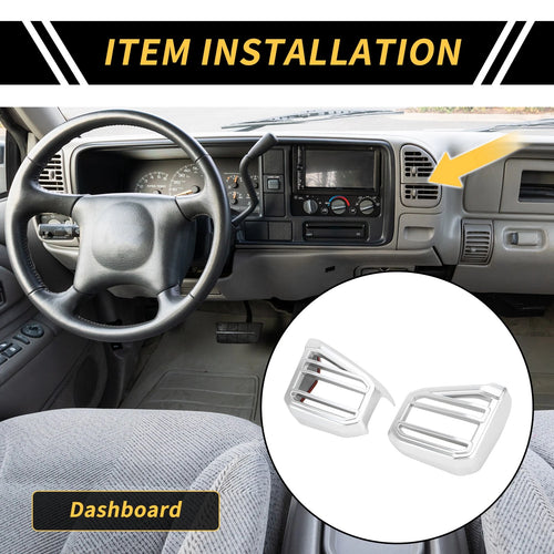 1 Pair Dashboard Side Air Vent AC Outlet Cover Trim for Toyota Tundra (2022–2024)