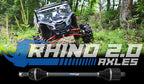 SuperATV Rhino 2.0 Heavy Duty Front Axle for Yamaha YXZ (2016–2023)