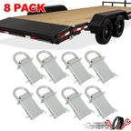 Set of 8 Heavy Duty Trailer Stake Pocket D Rings Zinc Coated for Standard 2"x4"