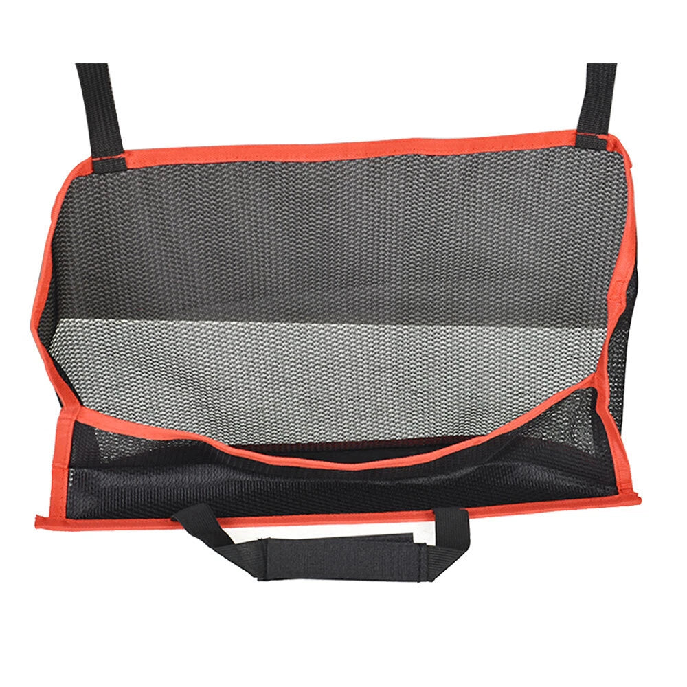 Car Seat Back Organizer Bag for Universal Vehicles (Black/Red)