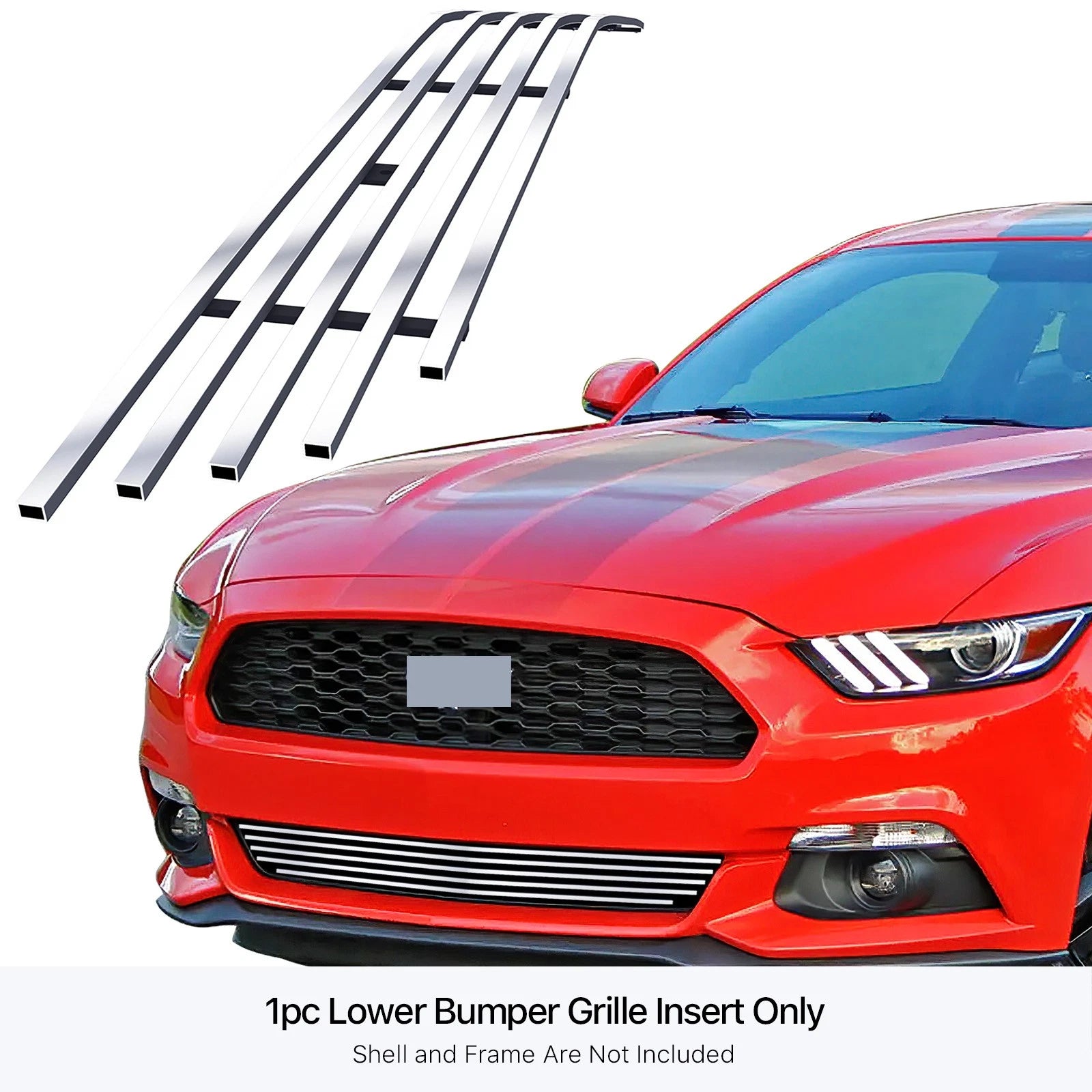 Stainless Chrome Billet Grille for Ford Mustang Ecoboost V6 (2015-2017)