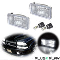 Pair Clear Bumper Fog Lights for Chevy S10 Pickup Blazer (1998–2004)
