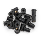 Pack of 20 M4 Rubber Well Nuts for Fairing & Screen Fixing (8mm Hole)