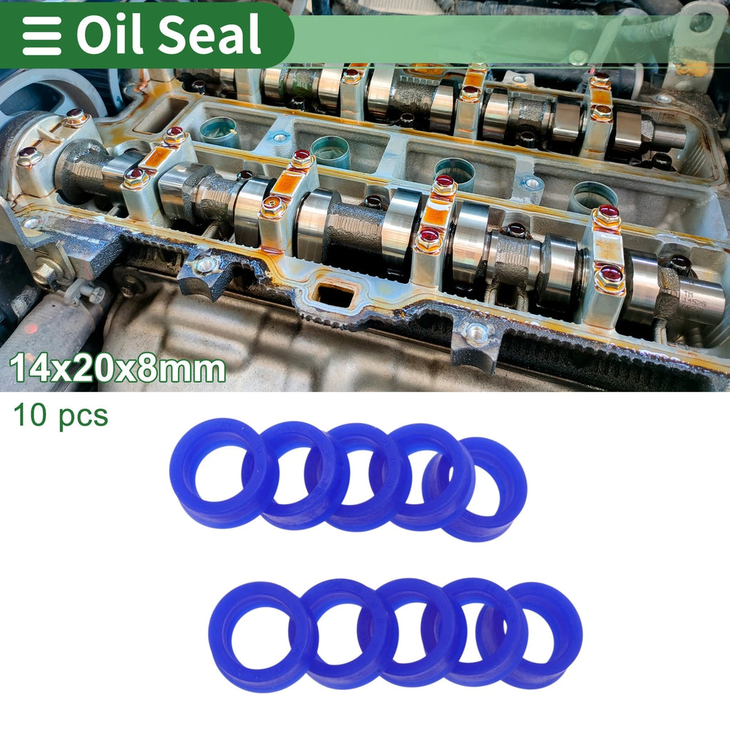 Set of 10 Oil Seal Rotary Shaft Seal 14x20x8mm for Various Models