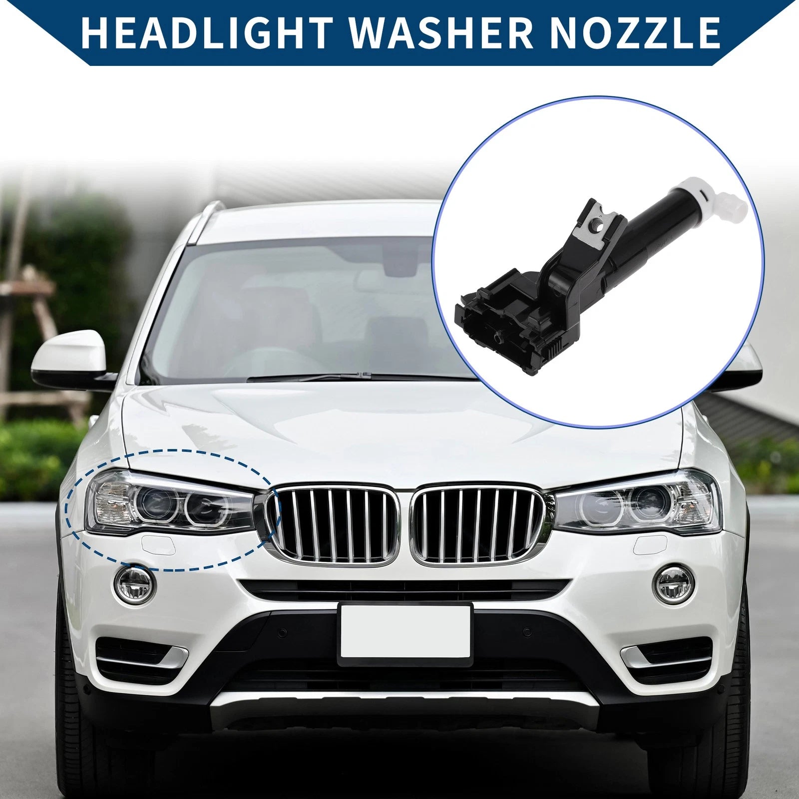 Front Passenger Headlight Washer Nozzle for Toyota Land Cruiser (2008–2021) No.8520760060