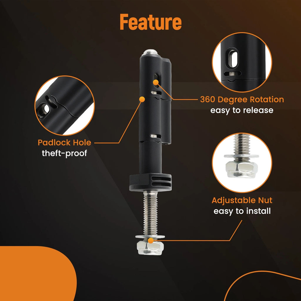 Lockable Theftproof Safety Mount Pins for MaxTrax MKII (2015–2023)