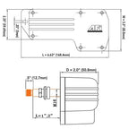 AFI 1000 Waterproof Wiper Motor for 37180 2.5" Shaft 80 Degree