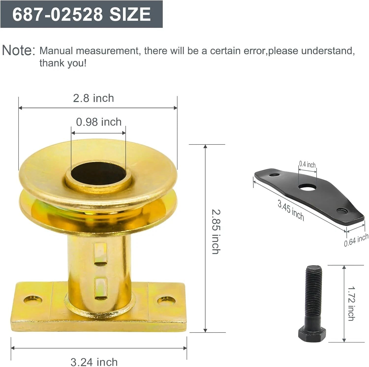 Lawn Mower Blade Adapter with Pulley for MTD Gold Pro Yard-Man Troy-Bilt