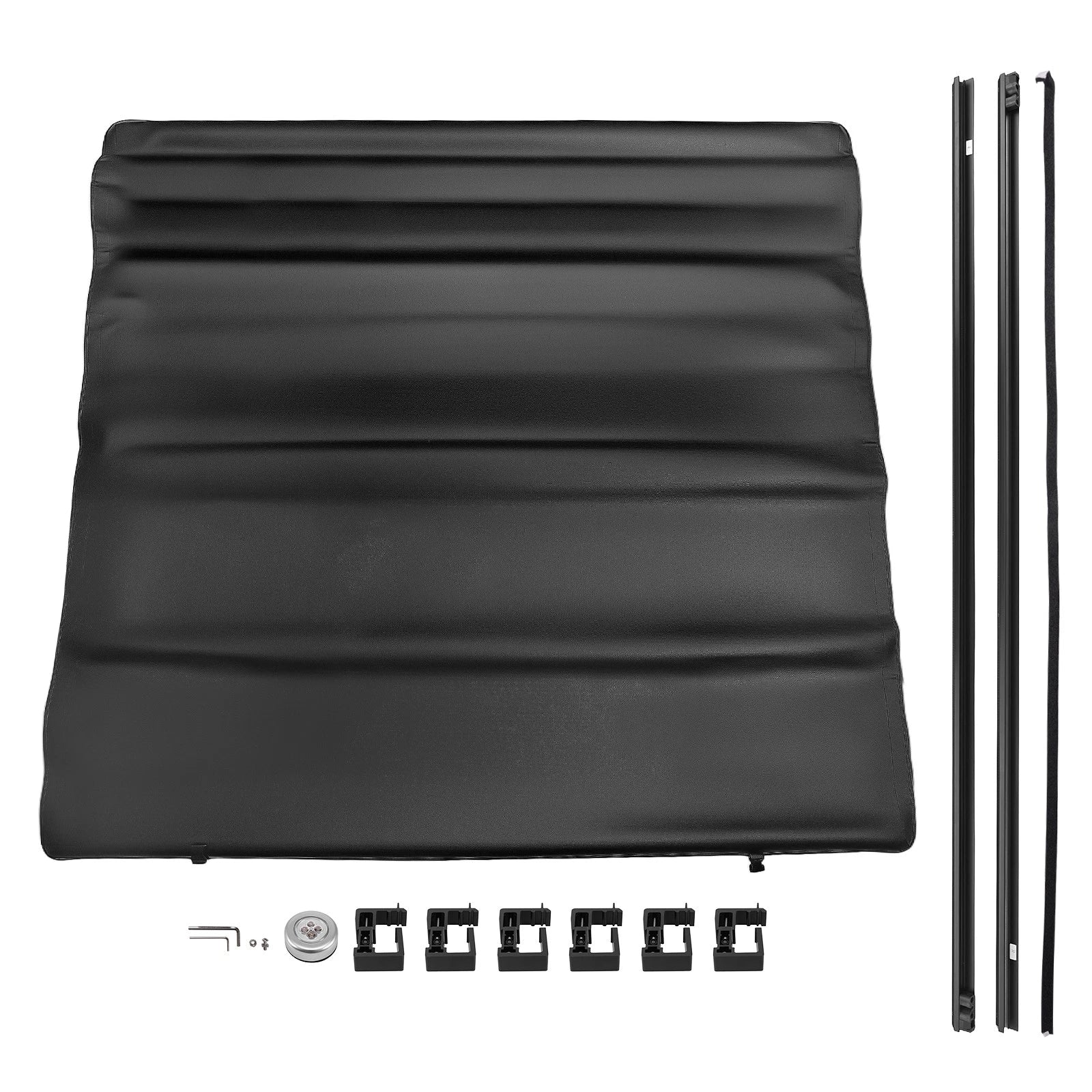 6.6FT Vinyl Roll Up Tonneau Cover for Chevy Silverado GMC Sierra (2014–2026)