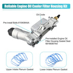Aluminum Engine Oil Cooler Filter Housing for Dodge Ram Jeep (2002–2023) 5184294AE