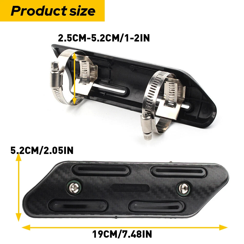 Aluminum Exhaust Muffler Pipe Heat Shield Cover for Motorcycle (Universal)