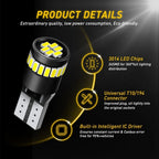 White LED Side Marker Light Lamps for Chrysler 300 (2015–2023)