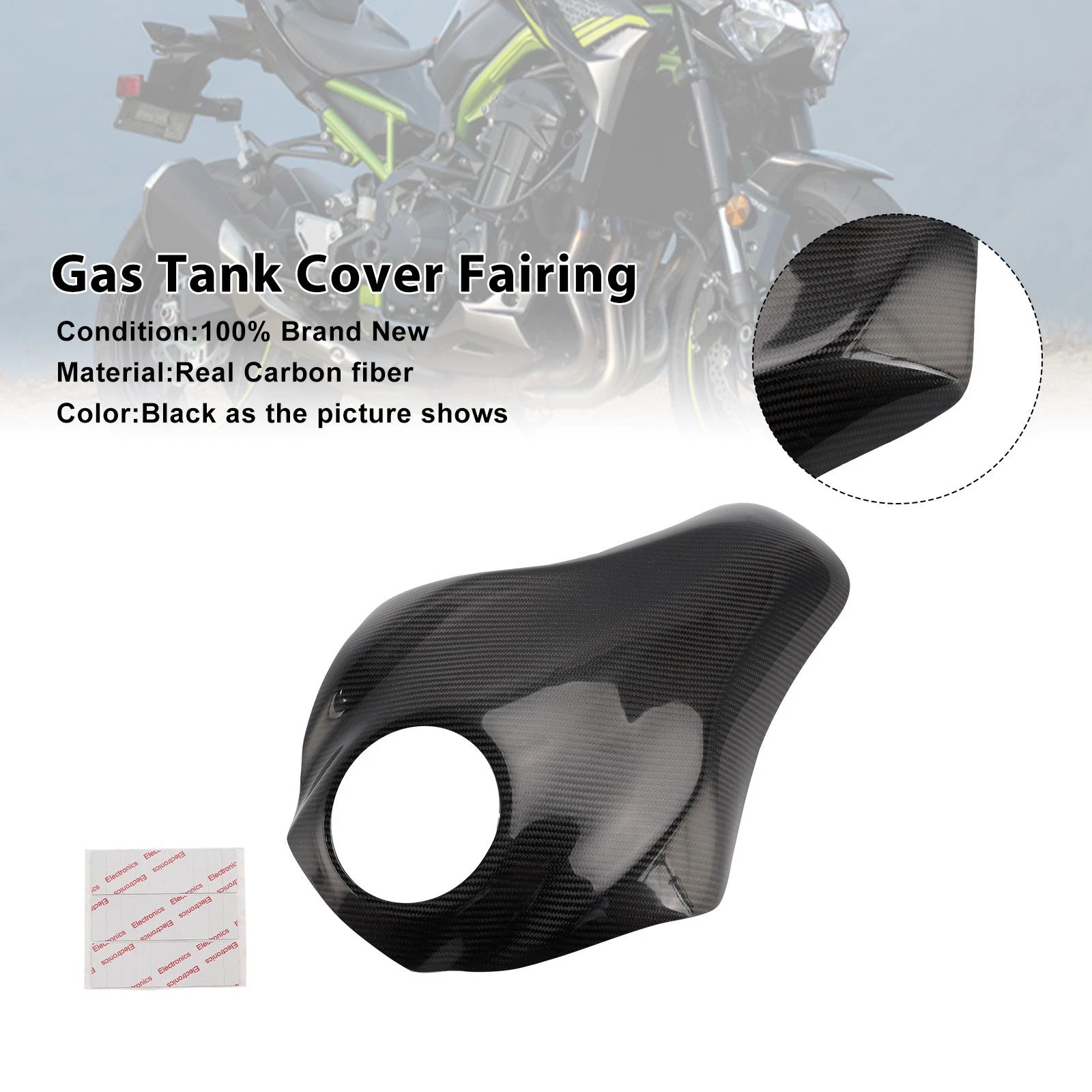 Carbon Fiber Tank Cover Fairing for Kawasaki Z900 (2017–2024)