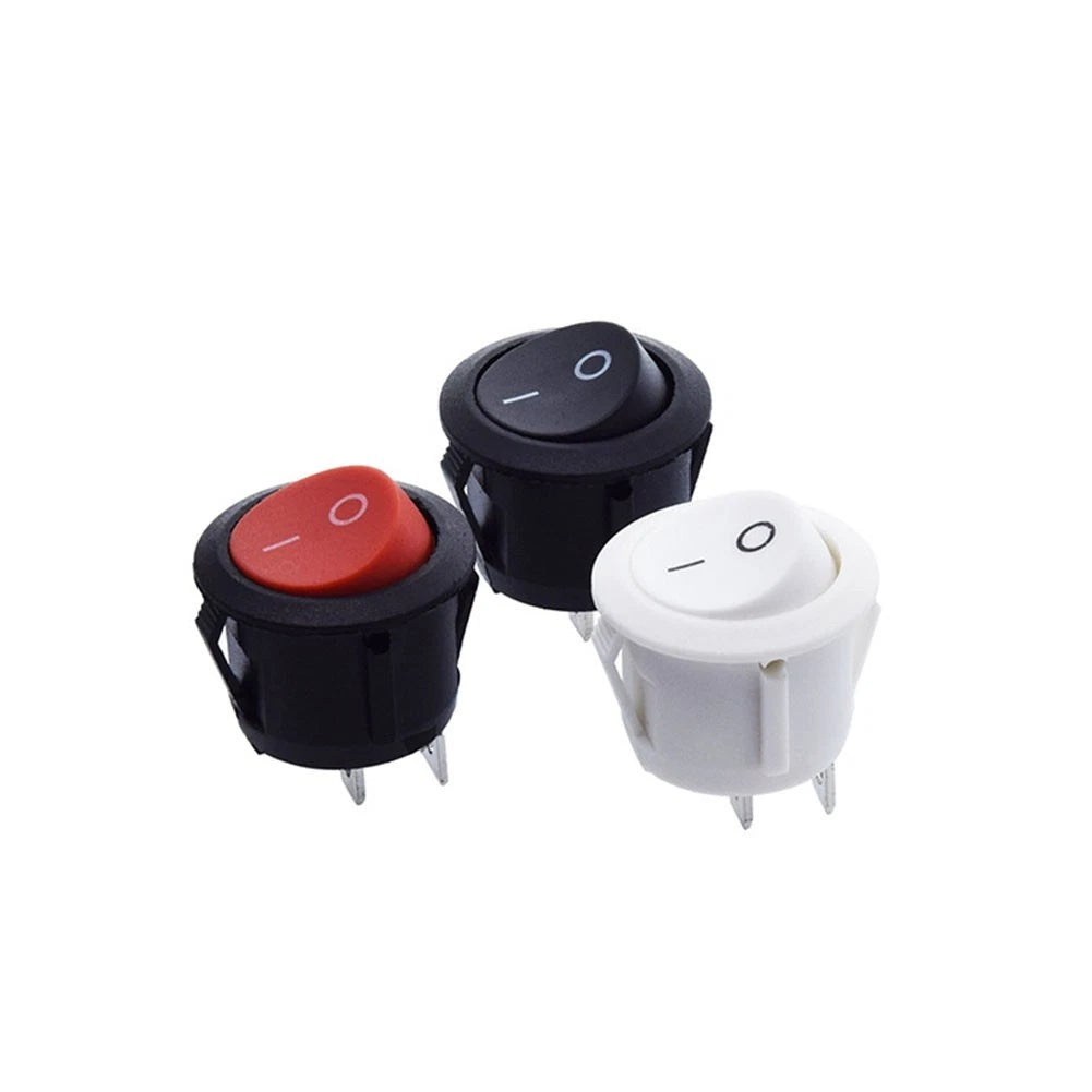 2X 12V Round Rocker Switch ON/OFF 2 Pin SPST for Boats