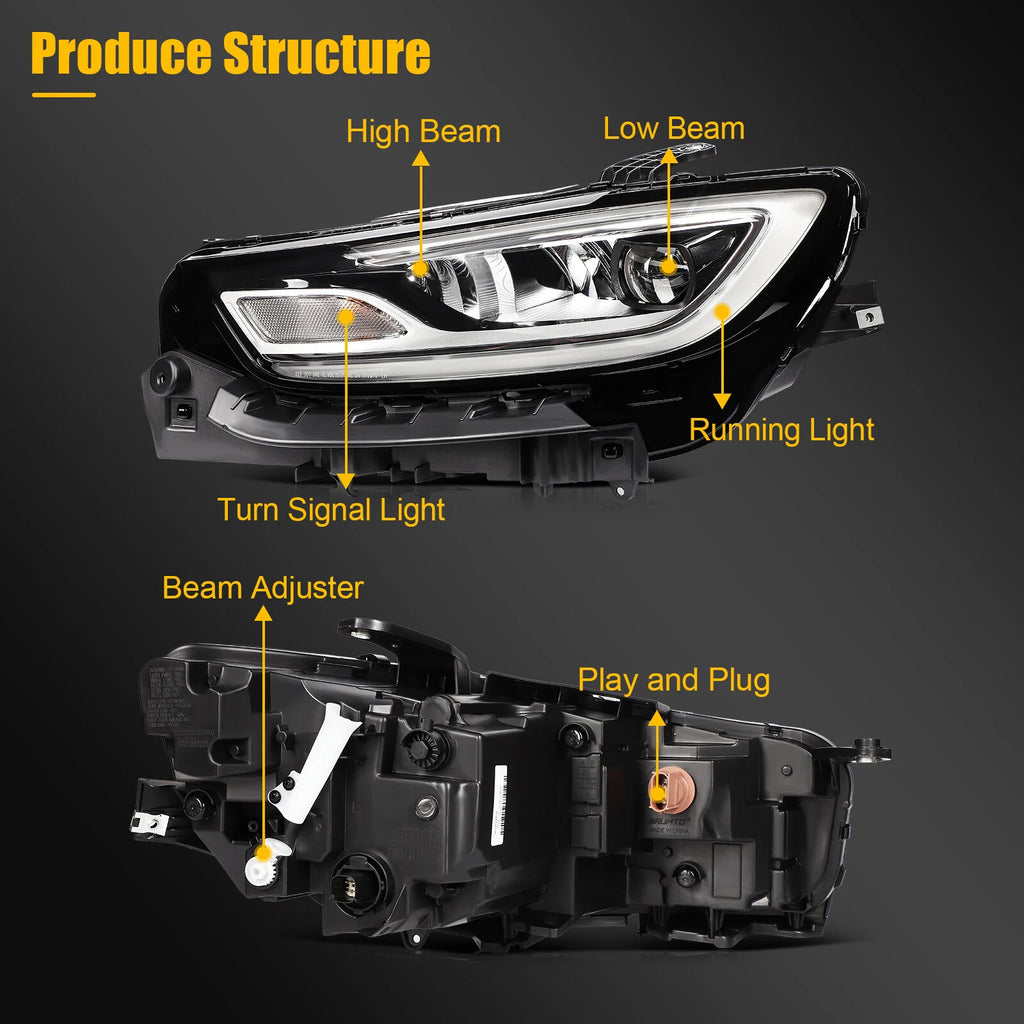 LED Headlight with Bulbs for Chrysler Pacifica (2021–2024)