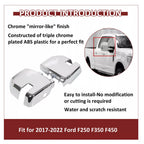 Chrome Mirror and Handle Cover for Ford F250 F350 Super Duty (2017–2022)
