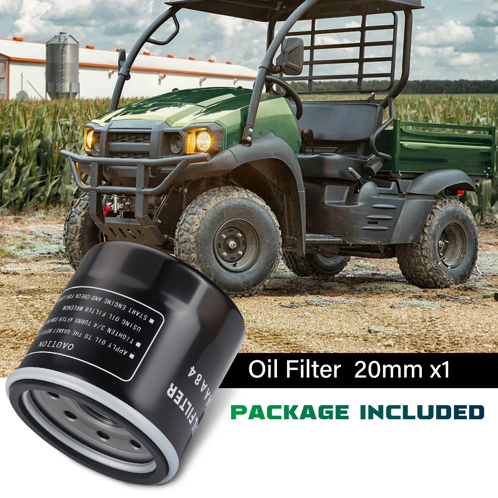 Oil Filter for Kawasaki Mule 500 520 550 600 610 SX 4x4 (2005–2023)