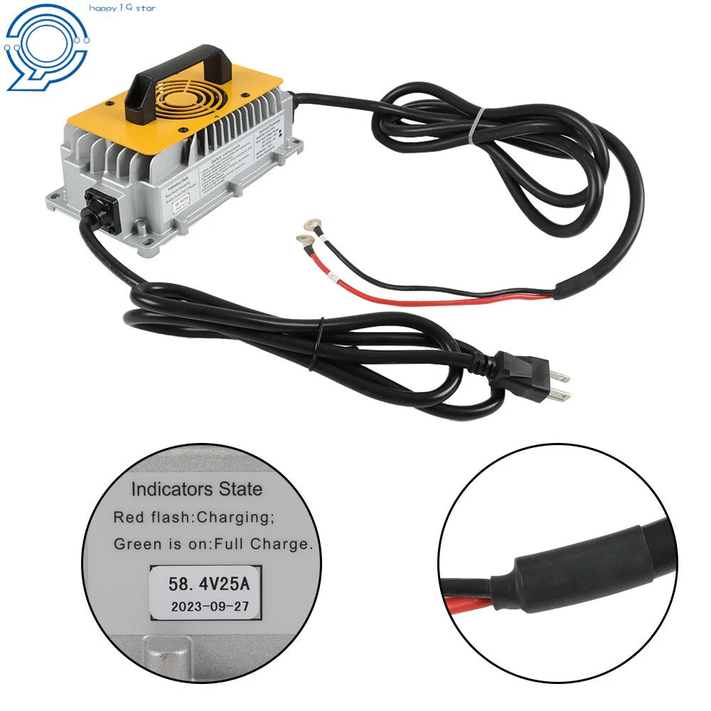 25A Lithium Battery Charger for Golf Cart (58.4V)